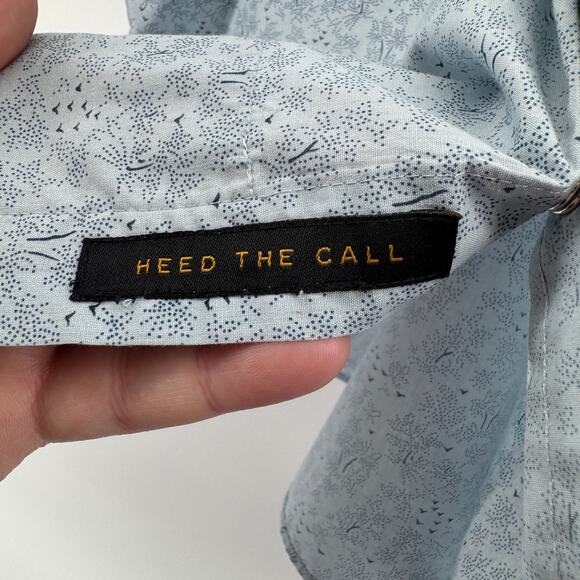 Howler Bros Shirt Mens Blue Plaid Western Pearl Snap Pockets Heed The Call-Large - Picture 7 of 8